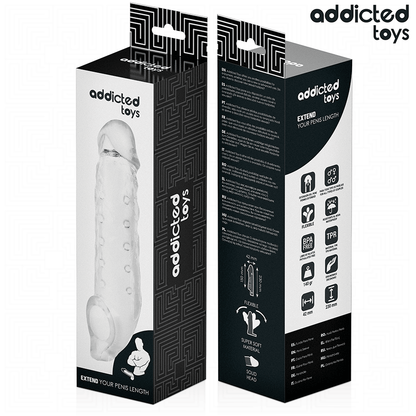 ADDICTED TOYS - TRANSPARENT PENIS SHEATH SIZE M 27 CM - My naughty haven #