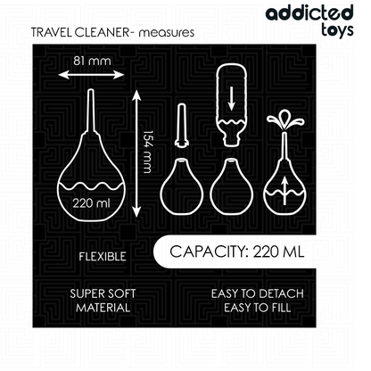 ADDICTED TOYS - TRAVEL ANAL CLEANER SIZE L 220 ML - My naughty haven #