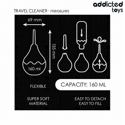 ADDICTED TOYS - TRAVEL ANAL CLEANER SIZE M 160 ML - My naughty haven #