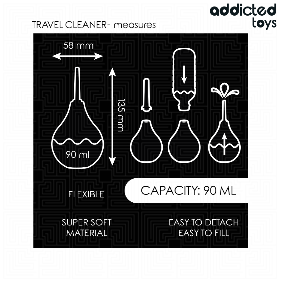 ADDICTED TOYS - TRAVEL ANAL CLEANER SIZE S 90 ML - My naughty haven #