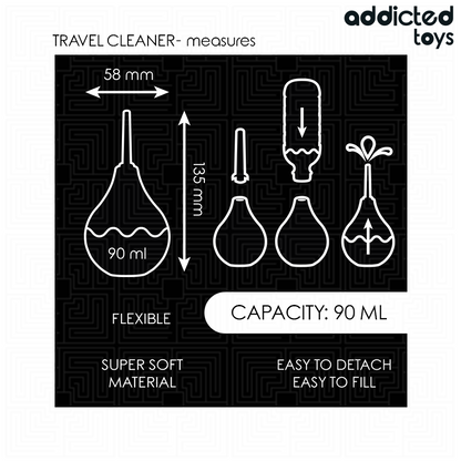 ADDICTED TOYS - TRAVEL ANAL CLEANER SIZE S 90 ML - My naughty haven #