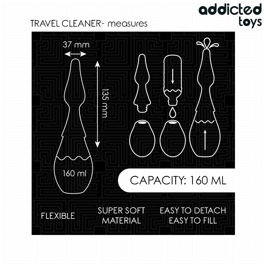 ADDICTED TOYS - TRAVEL CLEANER SILICONE MODEL 1 - My naughty haven #