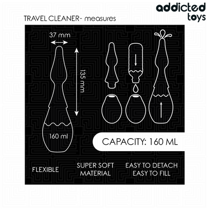 ADDICTED TOYS - TRAVEL CLEANER SILICONE MODEL 1 - My naughty haven #
