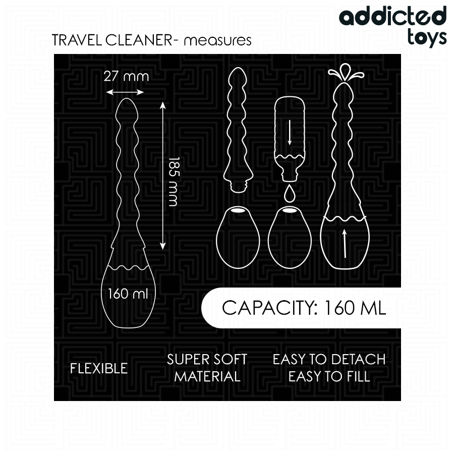 ADDICTED TOYS - TRAVEL CLEANER SILICONE MODEL 2 - My naughty haven #