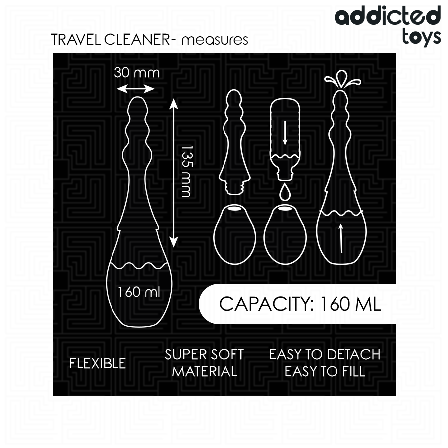 ADDICTED TOYS - TRAVEL CLEANER SILICONE MODEL 4 - My naughty haven #