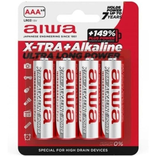 AIWA - X-TRA ALKALINE AAA ALKALINE BATTERY LR03 BLISTER*4 - My naughty haven #