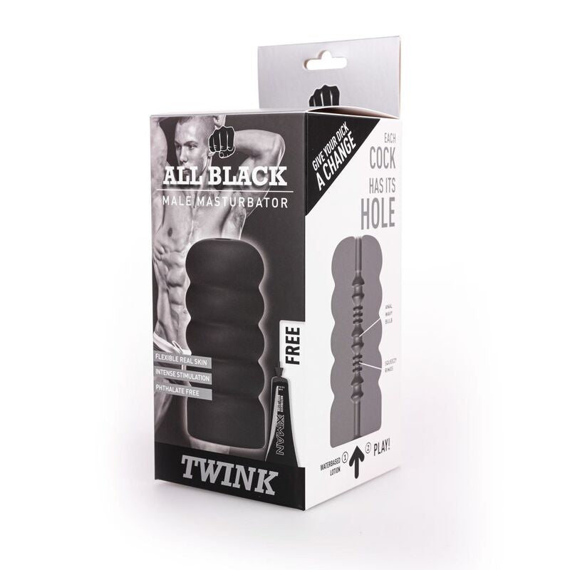 ALL BLACK - MASTURBATOR TWINK - My naughty haven #