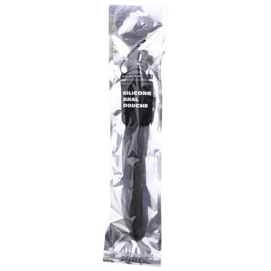 ALL BLACK - RIDGED SHOWER ANAL SILICONE 27 CM - My naughty haven #
