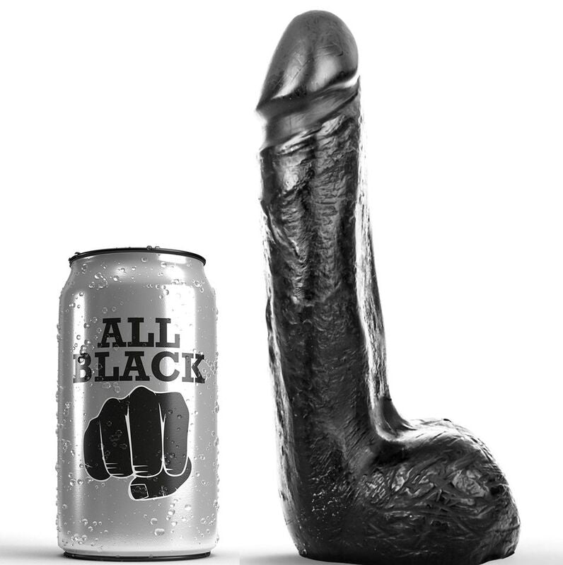 ALL BLACK - SOFT BLACK REALISTIC DILDO 20 CM - My naughty haven #