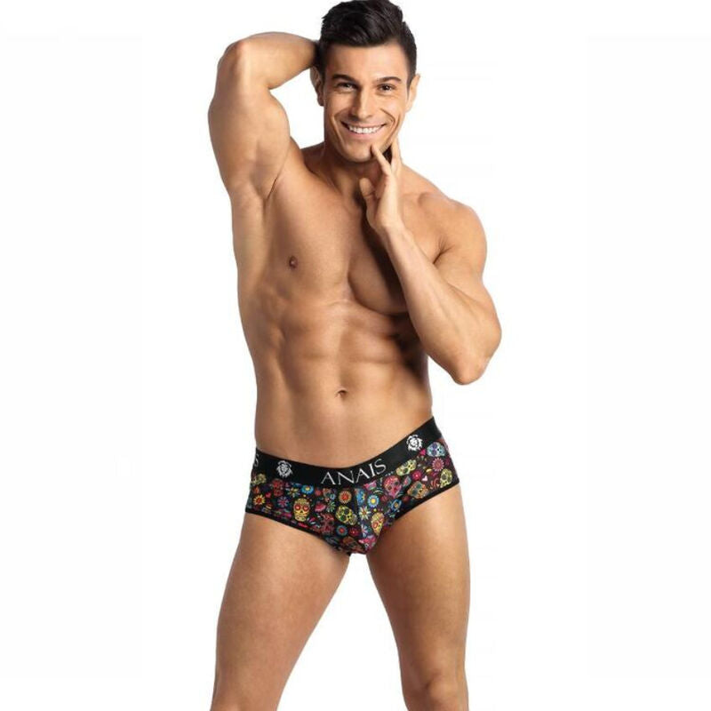 ANAIS MEN - MEXICO JOCK BIKINI - Sexy Open Buttocks Briefs with Skull Print S - My naughty haven #