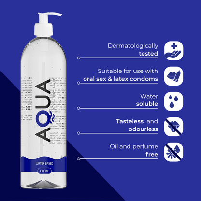 AQUA QUALITY - WATER BASED LUBRICANT 1000 ML - My naughty haven #