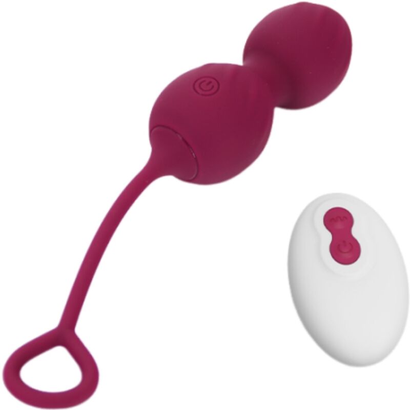ARMONY - BLOSSOMS VAGINAL DUMBBELL VIBRATION REMOTE CONTROL 10 VIBRATIONS DARK RED - My naughty haven #