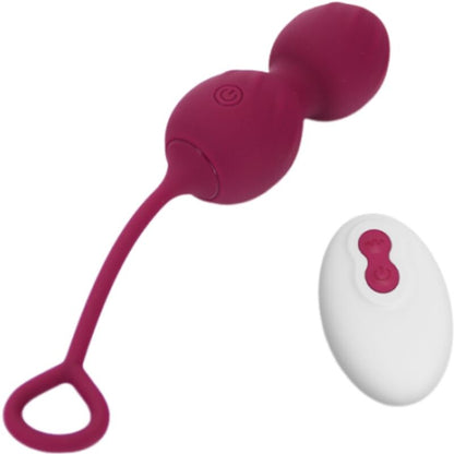 ARMONY - BLOSSOMS VAGINAL DUMBBELL VIBRATION REMOTE CONTROL 10 VIBRATIONS DARK RED - My naughty haven #