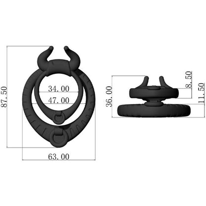 ARMONY - BULL'S PASION RING BLACK - My naughty haven #