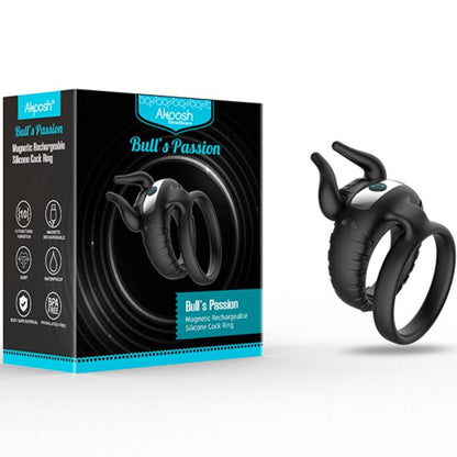 ARMONY - BULL'S PASION RING VIBRATOR 10 SPEEDS BLACK - My naughty haven #