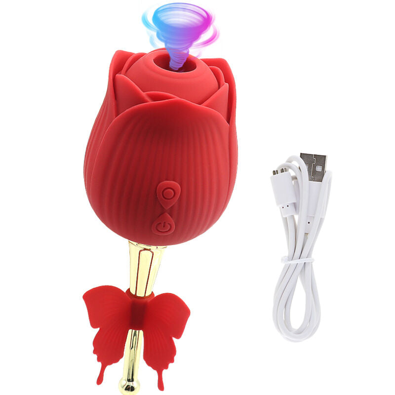 ARMONY - BUTTERFLY FLOWER SUCTION RED - My naughty haven #