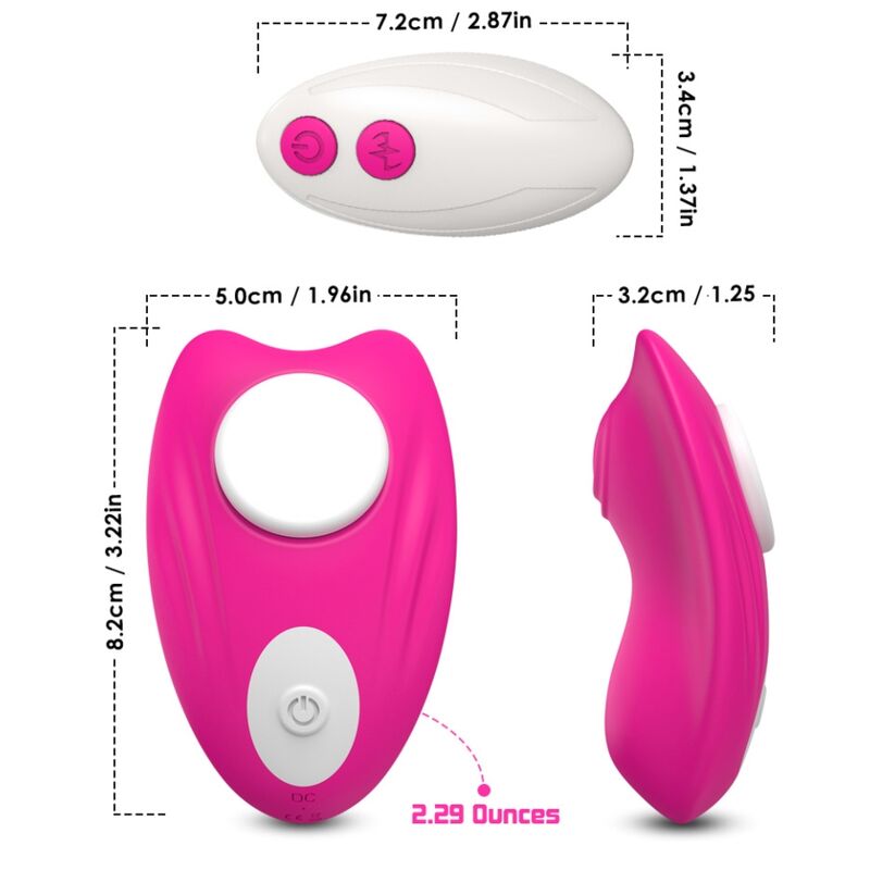 ARMONY - BUTTERFLY WEARABLE PANTIES VIBRATOR REMOTE CONTROL PINK - My naughty haven #