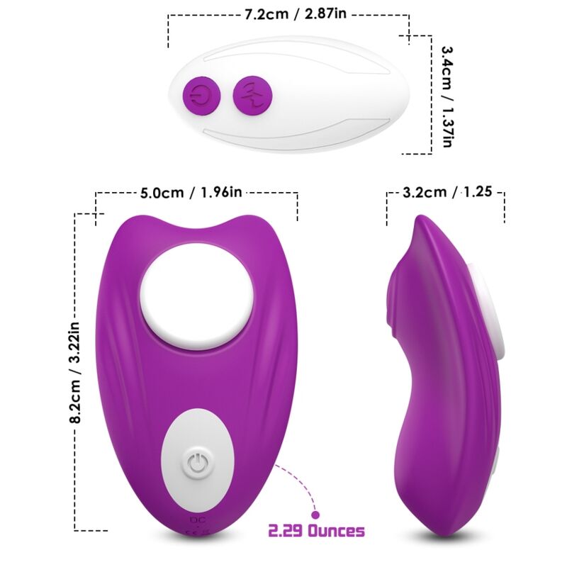 ARMONY - BUTTERFLY WEARABLE PANTIES VIBRATOR REMOTE CONTROL PURPLE - My naughty haven #
