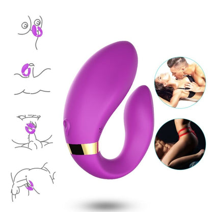 ARMONY - CRESCENT VIBRATOR FOR COUPLES REMOTE CONTROL PURPLE - My naughty haven #