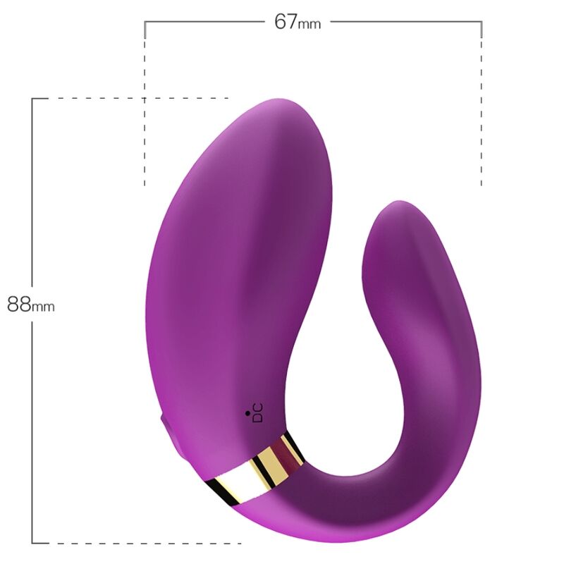 ARMONY - CRESCENT VIBRATOR FOR COUPLES REMOTE CONTROL PURPLE - My naughty haven #