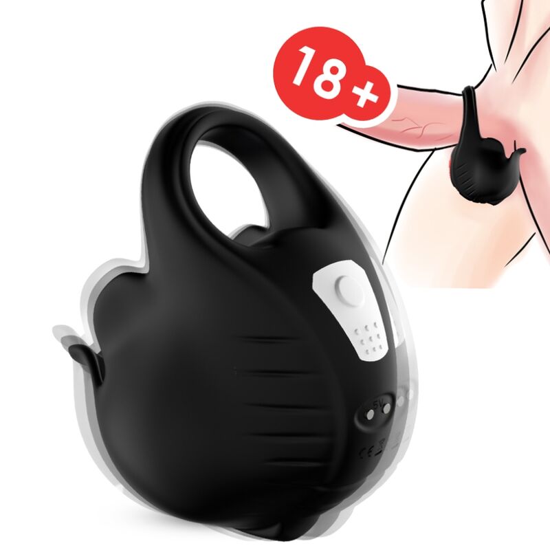 ARMONY - CUPPING VIBRATOR RING REMOTE CONTROL BLACK - My naughty haven #