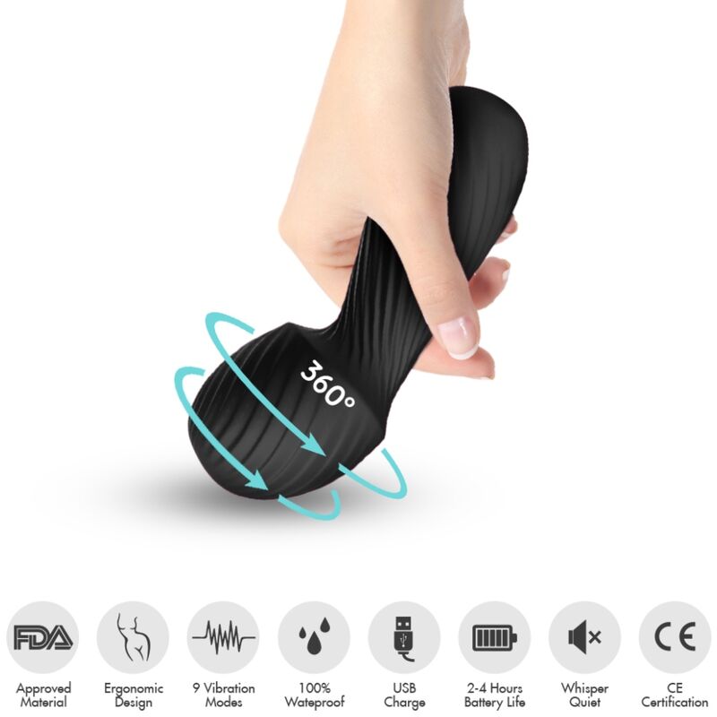 ARMONY - DAZZLE MASSAGER & VIBRATOR SMALL BLACK - My naughty haven #