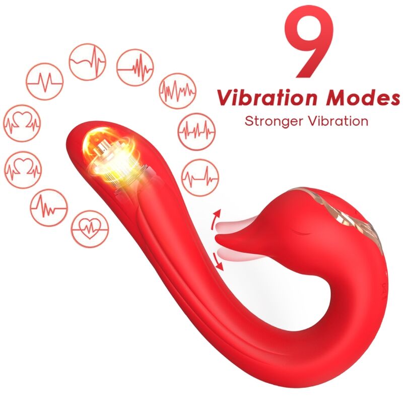 ARMONY - DELFIN VIBRATOR MULTIPOSITION & HEAT EFFECT RED - My naughty haven #