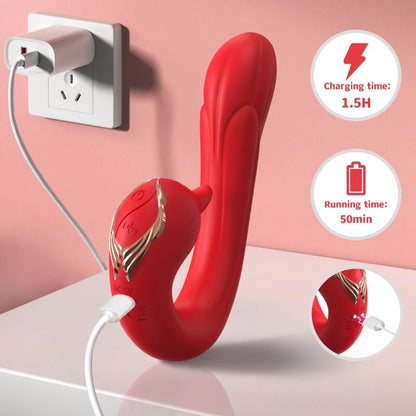 ARMONY - DELFIN VIBRATOR MULTIPOSITION & HEAT EFFECT RED - My naughty haven #