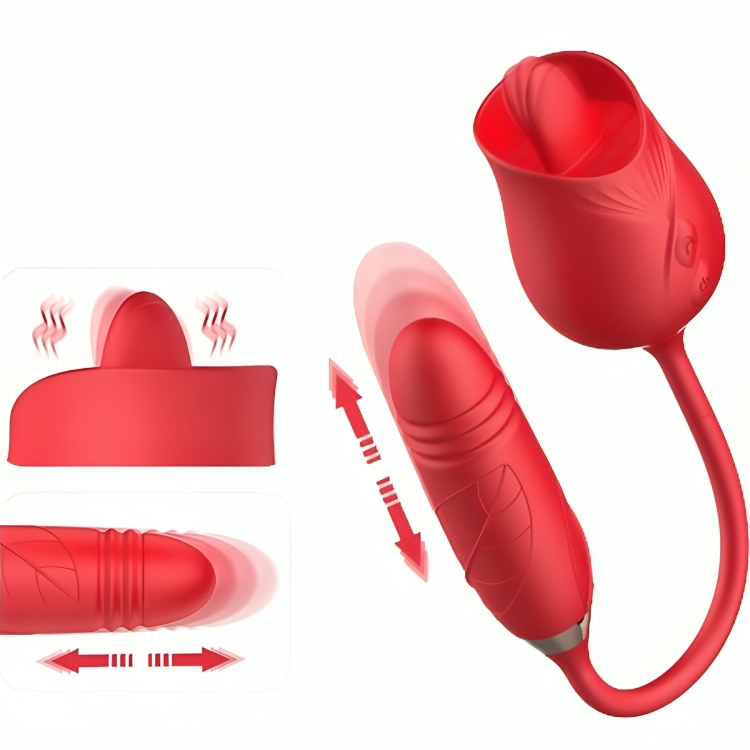 ARMONY - DELIGHT FLOWER VIBRATOR & THRUSTING WITH RED TONGUE - My naughty haven #