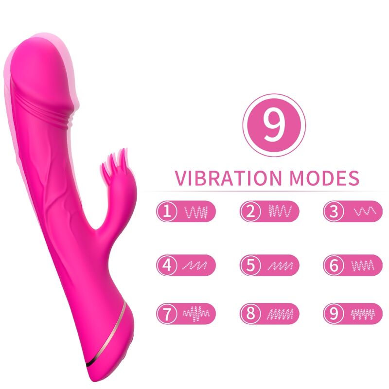 ARMONY - DILDO VIBRATOR RABBIT SILICONE FUCHSIA - My naughty haven #