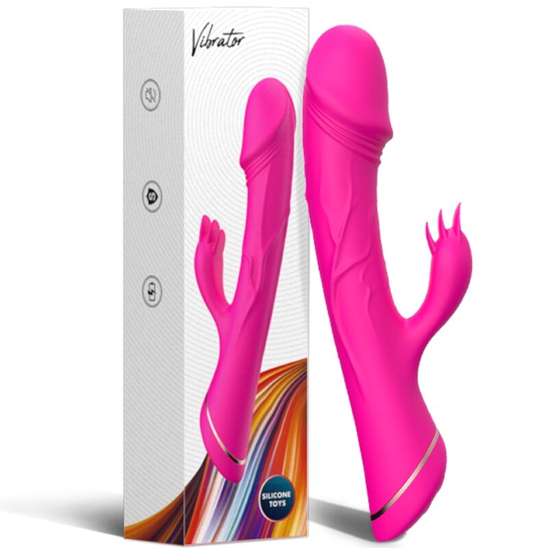 ARMONY - DILDO VIBRATOR RABBIT SILICONE FUCHSIA - My naughty haven #