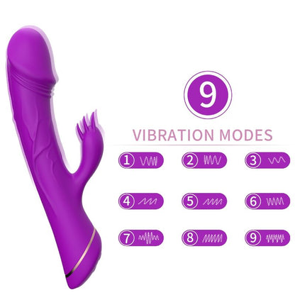 ARMONY - DILDO VIBRATOR RABBIT SILICONE PURPLE - My naughty haven #