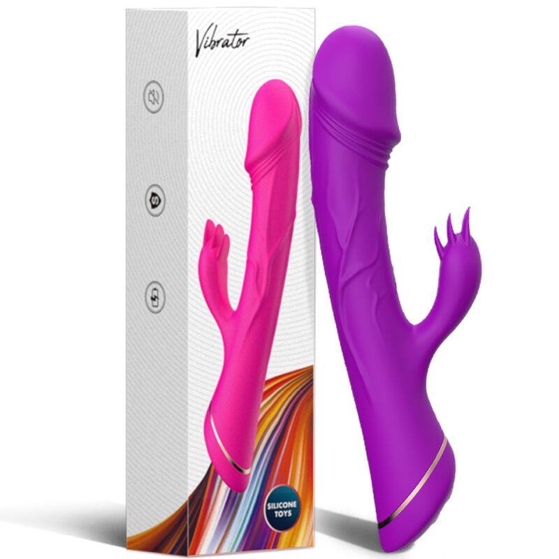 ARMONY - DILDO VIBRATOR RABBIT SILICONE PURPLE - My naughty haven #