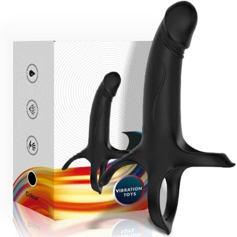 ARMONY - DILDO WITH RING & VIBRATOR BLACK - My naughty haven #