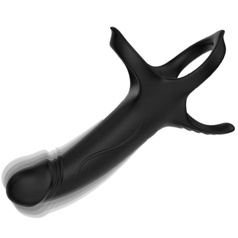 ARMONY - DILDO WITH RING & VIBRATOR BLACK - My naughty haven #