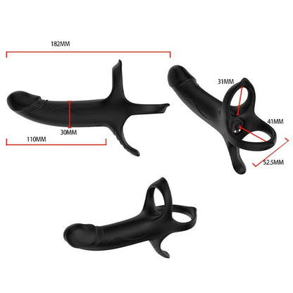 ARMONY - DILDO WITH RING & VIBRATOR BLACK - My naughty haven #