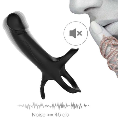 ARMONY - DILDO WITH RING & VIBRATOR BLACK - My naughty haven #