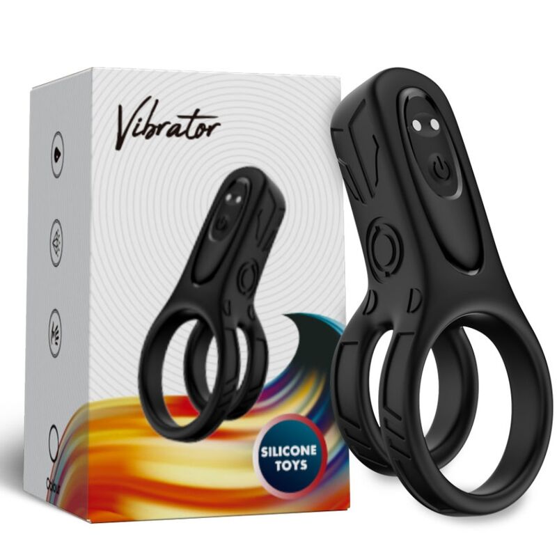 ARMONY - DOUBLE RING VIBRATOR BLACK - My naughty haven #