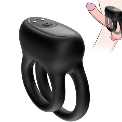 ARMONY - DOUBLE RING VIBRATOR BLACK - My naughty haven #