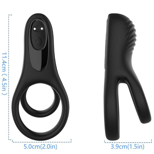 ARMONY - DOUBLE RING VIBRATOR BLACK - My naughty haven #