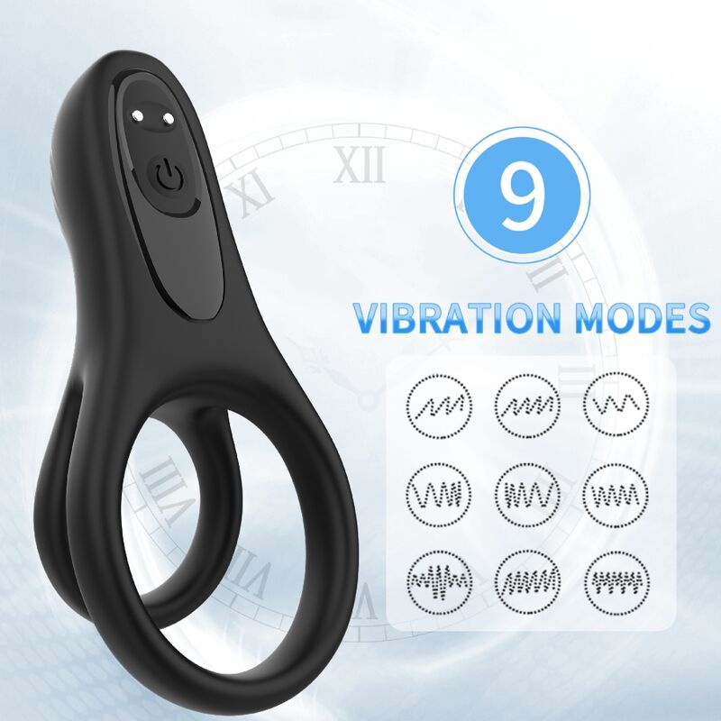 ARMONY - DOUBLE RING VIBRATOR BLACK - My naughty haven #