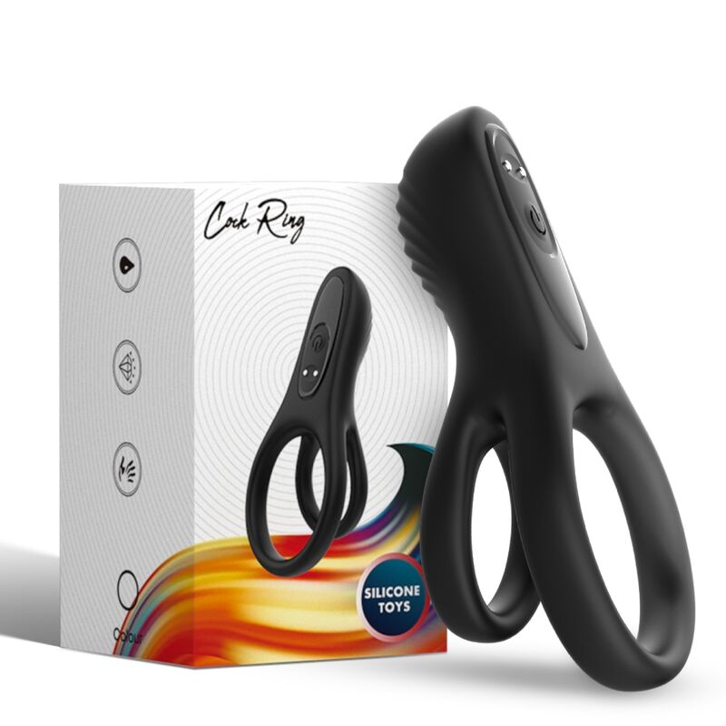 ARMONY - DOUBLE RING VIBRATOR BLACK - My naughty haven #