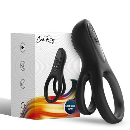 ARMONY - DOUBLE RING VIBRATOR BLACK - My naughty haven #