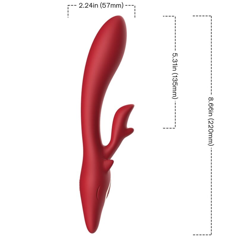 ARMONY - ELK VIBRATOR RABBIT CURVED RED - My naughty haven #