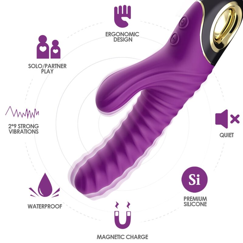 ARMONY - ETERNITY VIBRATOR SILICONE PURPLE - My naughty haven #