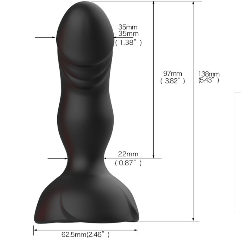 ARMONY - EXTREME A BLOOM ROSE VIBRATOR & ANAL PLUG REMOTE CONTROL BLACK - My naughty haven #