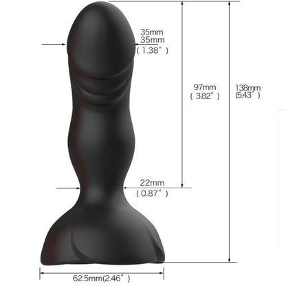 ARMONY - EXTREME A BLOOM ROSE VIBRATOR & ANAL PLUG REMOTE CONTROL BLACK - My naughty haven #