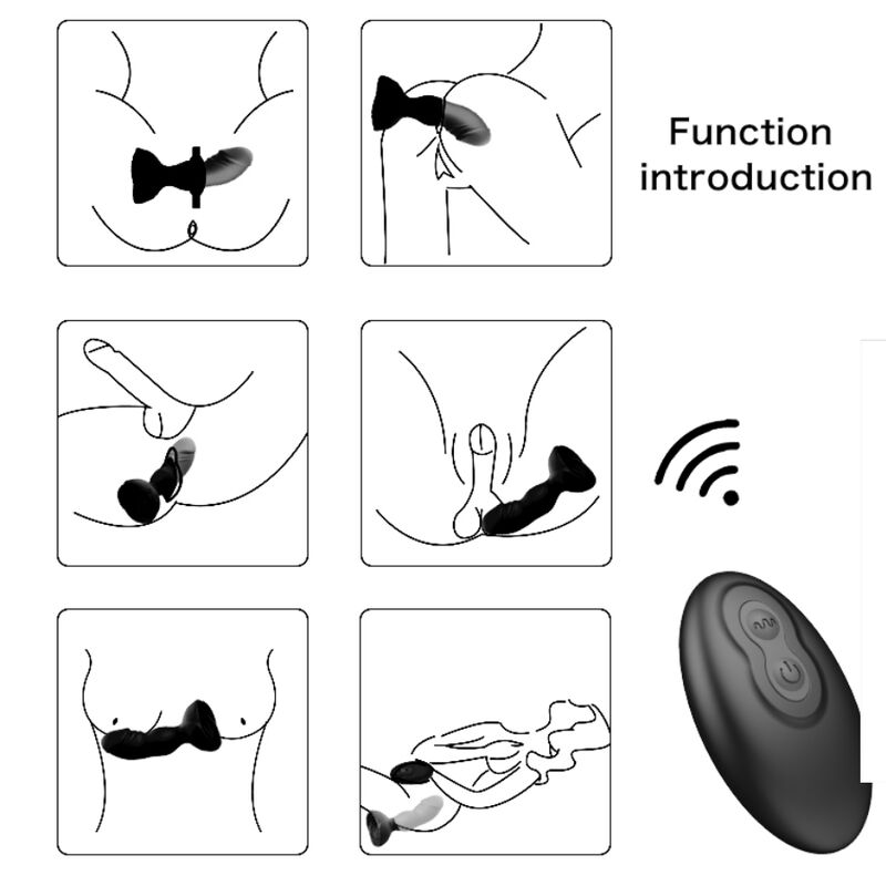 ARMONY - EXTREME A BLOOM ROSE VIBRATOR & ANAL PLUG REMOTE CONTROL BLACK - My naughty haven #