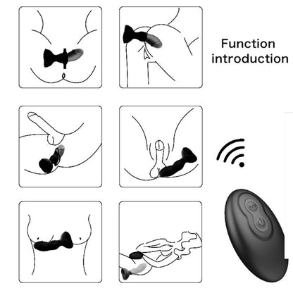 ARMONY - EXTREME A BLOOM ROSE VIBRATOR & ANAL PLUG REMOTE CONTROL BLACK - My naughty haven #
