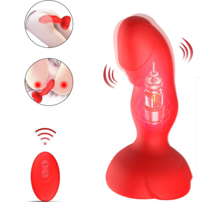 ARMONY - EXTREME A BLOOM ROSE VIBRATOR & ANAL PLUG REMOTE CONTROL RED - My naughty haven #